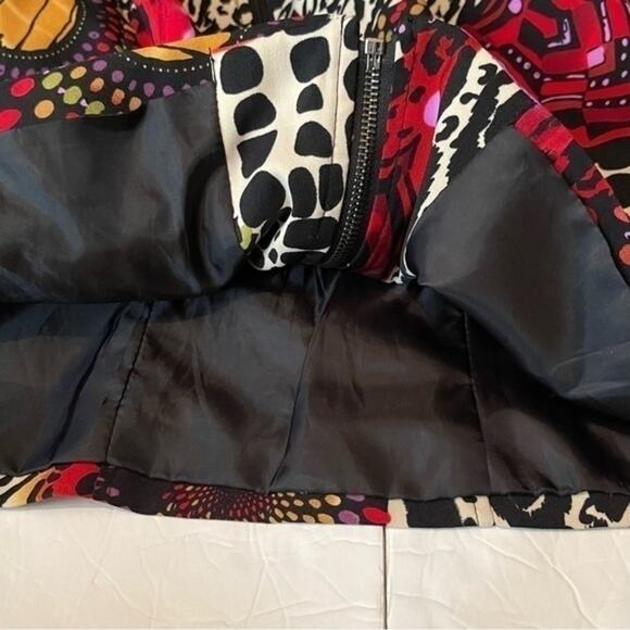 Erin London Black Red Bold Watercolor Print Maximalist 90s Jacket NWOT Size S - Picture 9 of 13